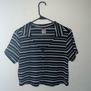 Black And White Striped Set